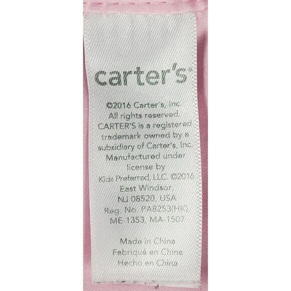 Carters Baby Security Blanket Lovey Soother Plush Toy Pink Unicorn Satin Soft - Picture 6 of 11